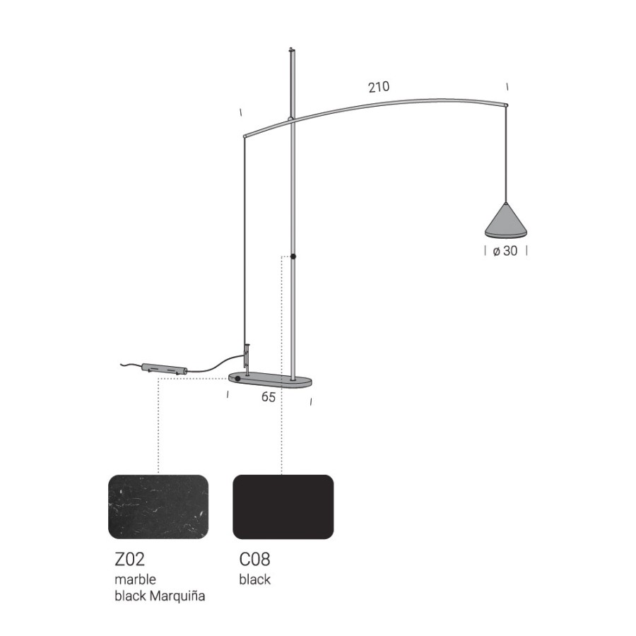 Venditore Lampada Extendo 02/Contrappeso Shop Forma Design Online