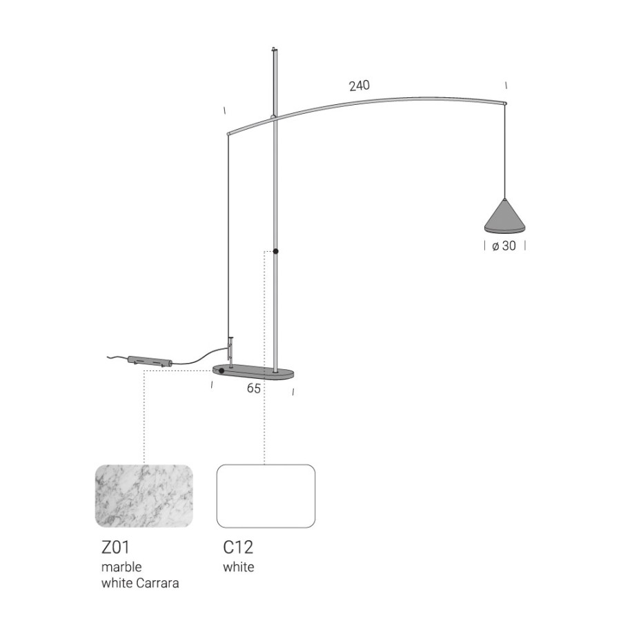 Venditore Lampada Extendo 05/Contrappeso Shop Forma Design Clearance